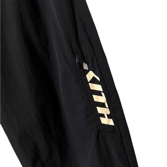 KITH Keala Black Nylon Graphic Track Pants Joggers Sweats - Picture 11 of 12